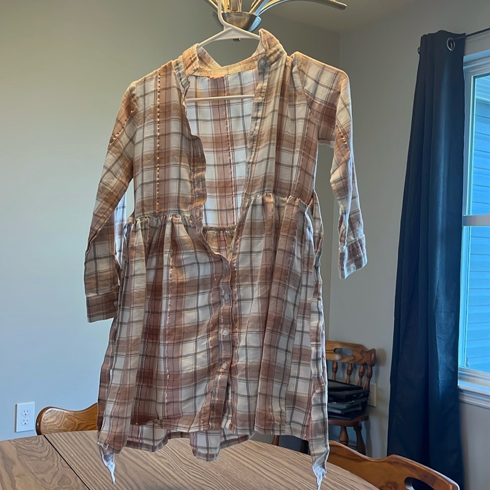 Pink flannel dress